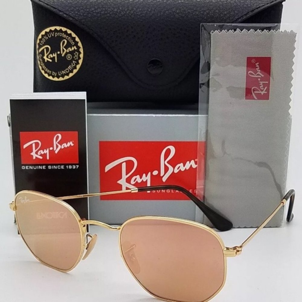 Ray-Ban hexagonal frame copper/pink lens g…